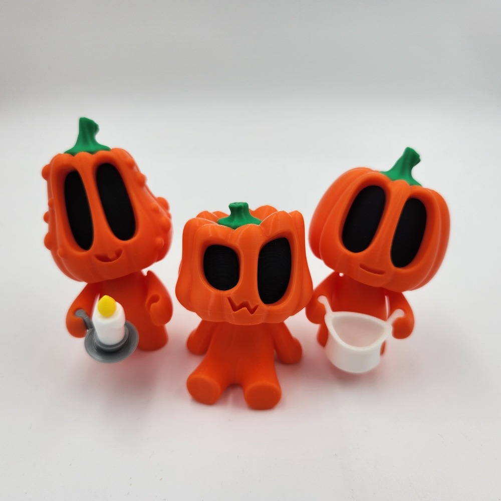 3D Printed Halloween Pumpkin Figure Set Decor Spooky‎ Season Fall Decorations